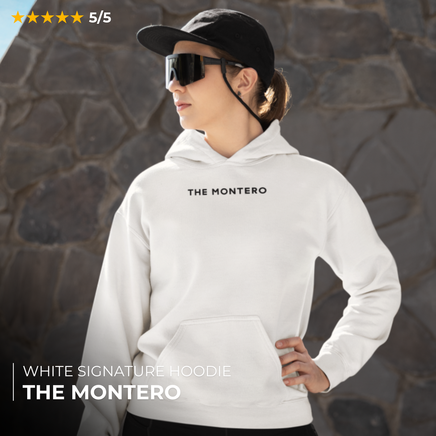 THE MONTERO WHITE HOODIE - WOMEN