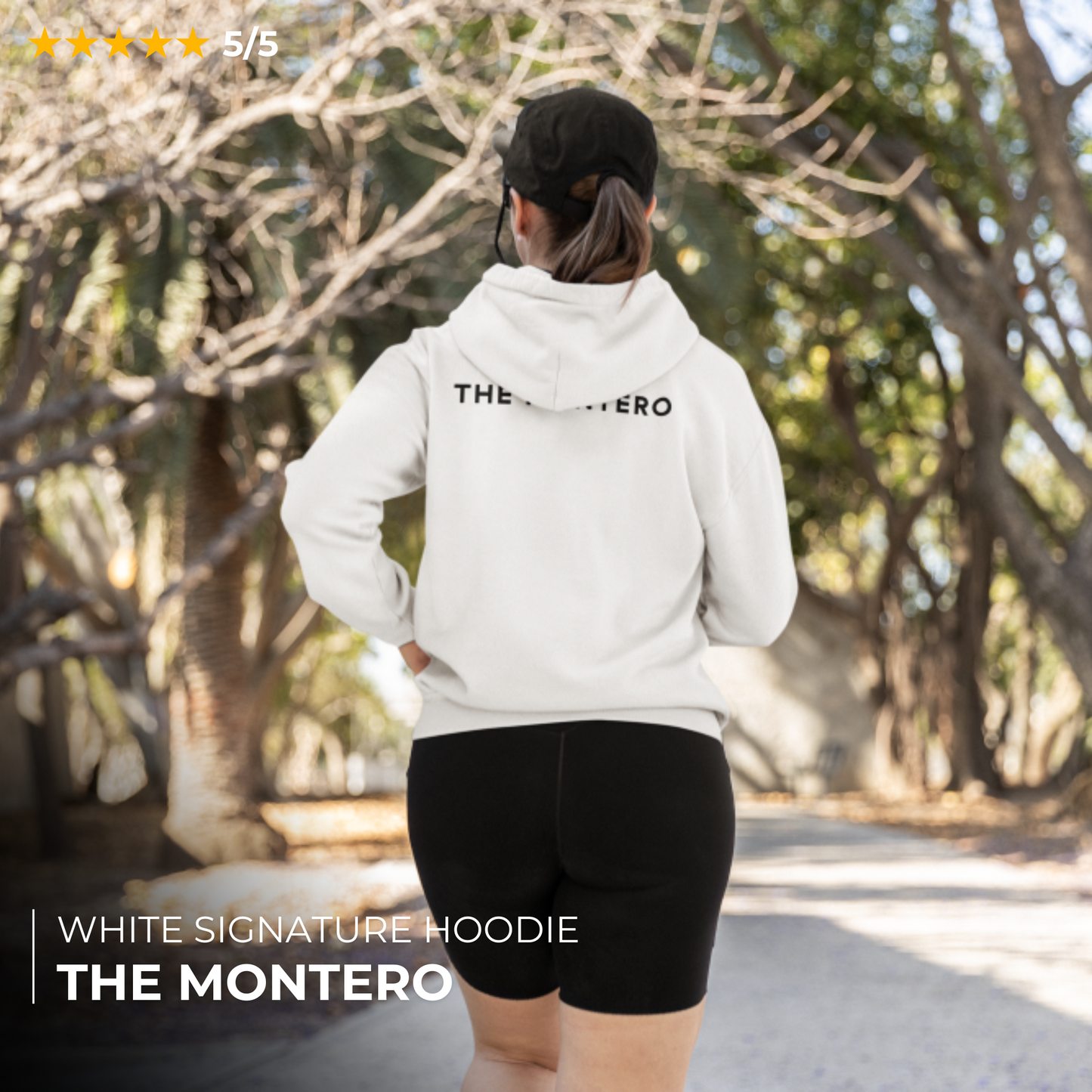 THE MONTERO WHITE HOODIE - WOMEN